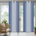thumbnail image 4 of Navy Blue Ombre Outdoor Curtains for Patio Waterproof, Windproof Privacy Curtains with Weighted Bottom, Modern Gradient Abstract Art Outside Drapes for Picnic Garage Backyard Cabana 54"x95" 1 Panel, 4 of 8
