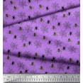 thumbnail image 3 of Soimoi Purple Velvet Fabric Web & Spider Insects Printed Fabric 1 Yard 58 Inch Wide, 3 of 3