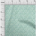 thumbnail image 1 of oneOone Viscose Chiffon Arctic Blue Fabric Leaves,Floral & Triangle Geometric Quilting Supplies Print Sewing Fabric By The Yard 42 Inch Wide, 1 of 4