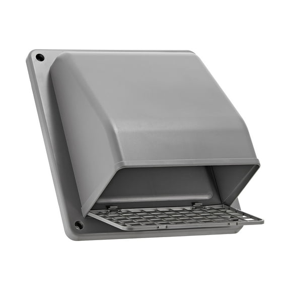 Lambro W/Damper 351G/351GR 6-Inch Plastic Wall Cap, 1 Count (Pack of 1), Gray
