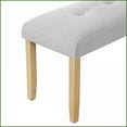 thumbnail image 4 of Indoor Upholstered Tufted Bench with High-Density Foam | Beige+Natural | Rubber Wood, 4 of 12