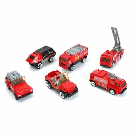 Fire Engine Truck Mini Pullback Vehicles Toys Fire Rescue Set for Kids Toddlers Boys Firetrucks - 14