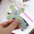thumbnail image 3 of Shisuyan Pendentif Peinture Diamant Croix en Plastique Couleurs Assorties 1 Ensemble 3.74x2.76x0.08 Po, 3 of 8