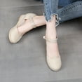 thumbnail image 6 of AXXD Beige Wedge Sandals for Women 7 Knitted Round Toe Buckle Sandals High Heel Summer Casual Baotou Back Empty Sandals, 6 of 9