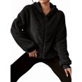 thumbnail image 2 of Jacket Women Oversized Zip Up Fall Jackets Winter Coats Faux Fur Warm Outwear 2025 Fashion Clothing Black XXL, 2 of 7