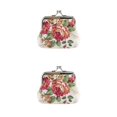 thumbnail image 3 of Guardurnaity Cartera de mujer rosa Mini diseño Floral hebilla carteras lona portátil elegante dinero joyería almacenamiento monedas monedero Type3 NO3, 3 of 6