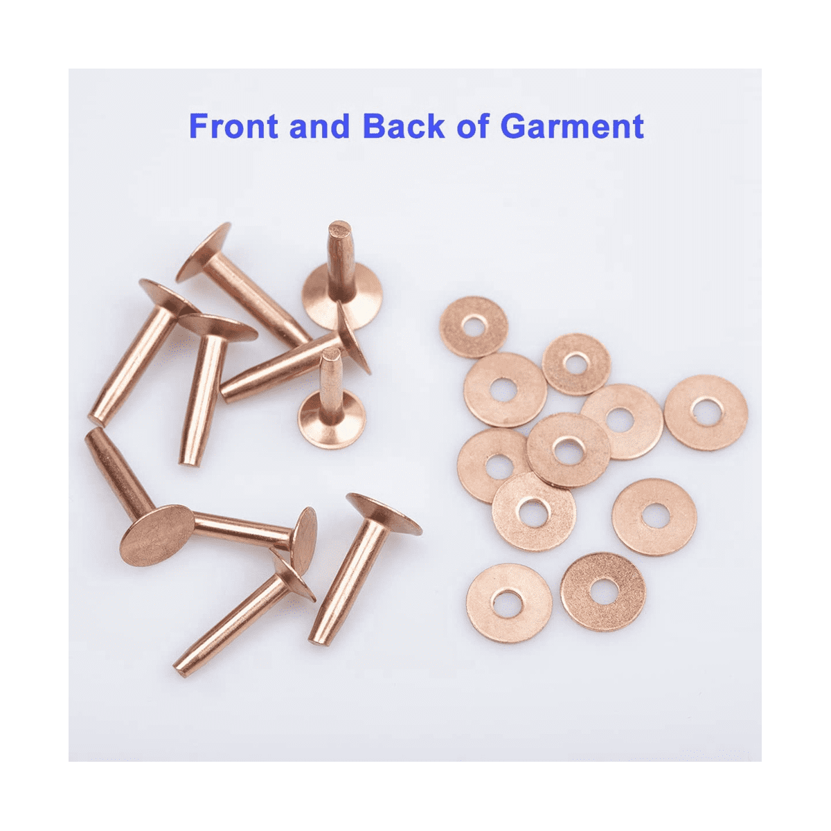 Copper Rivets & Burrs, Brass Rust-Proof for Leather Pure Setting Tool