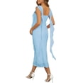 thumbnail image 3 of INSPIRE CHIC Women's Maternity Dress Mesh Wedding Guest Sleeveless Ruffle Cocktail Party Maxi Photoshoot Bodycon Dresses 2XL Blue, 3 of 6