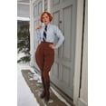 thumbnail image 2 of Womens Long Brown Jodhpurs Breeches Horse Riding Pants Equestrian Sports Pants, 2 of 4