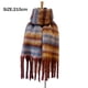 thumbnail image 2 of Bufanda cálida de invierno para mujer, chal largo, bufandas grandes, bufanda de rayas con flecos, bufandas gruesas para clima frío, bufandas de color, 2 of 5