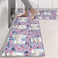 thumbnail image 2 of Kitchen Rugs Sets Of 2,Bichon Dog Purple Florals Anti Fatigue Kitchen Mat Rugs Non Slip Washable,Decorative Kitchen Floor Mats for Kitchen,Sink,Laundry,17"X47", 2 of 5