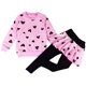 thumbnail image 2 of Conjunto de ropa para niñas pequeñas Conjunto de sudaderas con forro polar con estampado de corazón y conjunto de polainas Xemadio WRMH-1089-7, 2 of 8