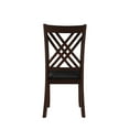 thumbnail image 3 of Acme Dining Chair Vegan Faux Leather Cross Lattice Set of 2 Black- Saltoro Sherpi Indoor Dining Chairs, 3 of 6