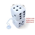 thumbnail image 6 of Colorful Plush Dice Craps JDM Rearview Mirror Car Pendant Charms Ornaments Hanging Suspension Car Styling, 6 of 6