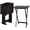 Black, variant on Portable Foldable TV Tray Table with Storage Rack, Space-Saving Design, Sturdy Wood, 14.6"L x 19"W x 26"H, Espresso, 4-Pack