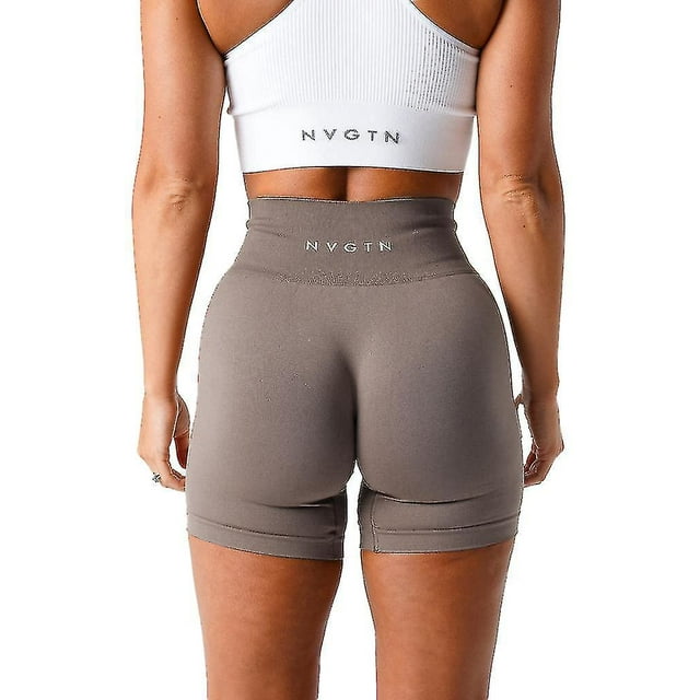 Nvgtn Spandex Solid Seamless Shorts Women Soft Workout Tights Fitness Outfits Yoga Pants Gym WearM