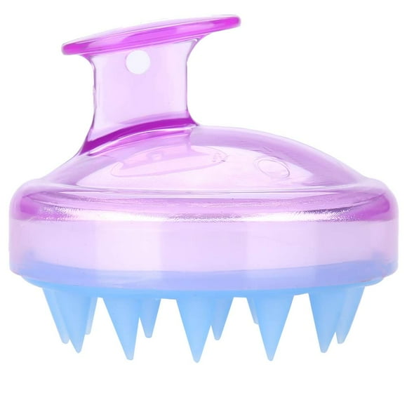 Massager Brush Comb Scalp Brush, Scalp Scrubber 5 Colors Massager Brush Hair Scrubber, for Shower Bathing Massager(purple)
