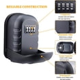 thumbnail image 4 of RV Caja para llaves segura (negra), caja para llaves grande montada en la pared para uso en interiores y exteriores, caja para llaves con código digital de 4 dígitos para el hogar, escuela, oficina,, 4 of 5