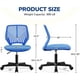 thumbnail image 3 of Songqin Students Desk Chair Low-Back Armless Study Chair Cute with Lumbar Support Adjustable Height for Youth, Blue, 3 of 11
