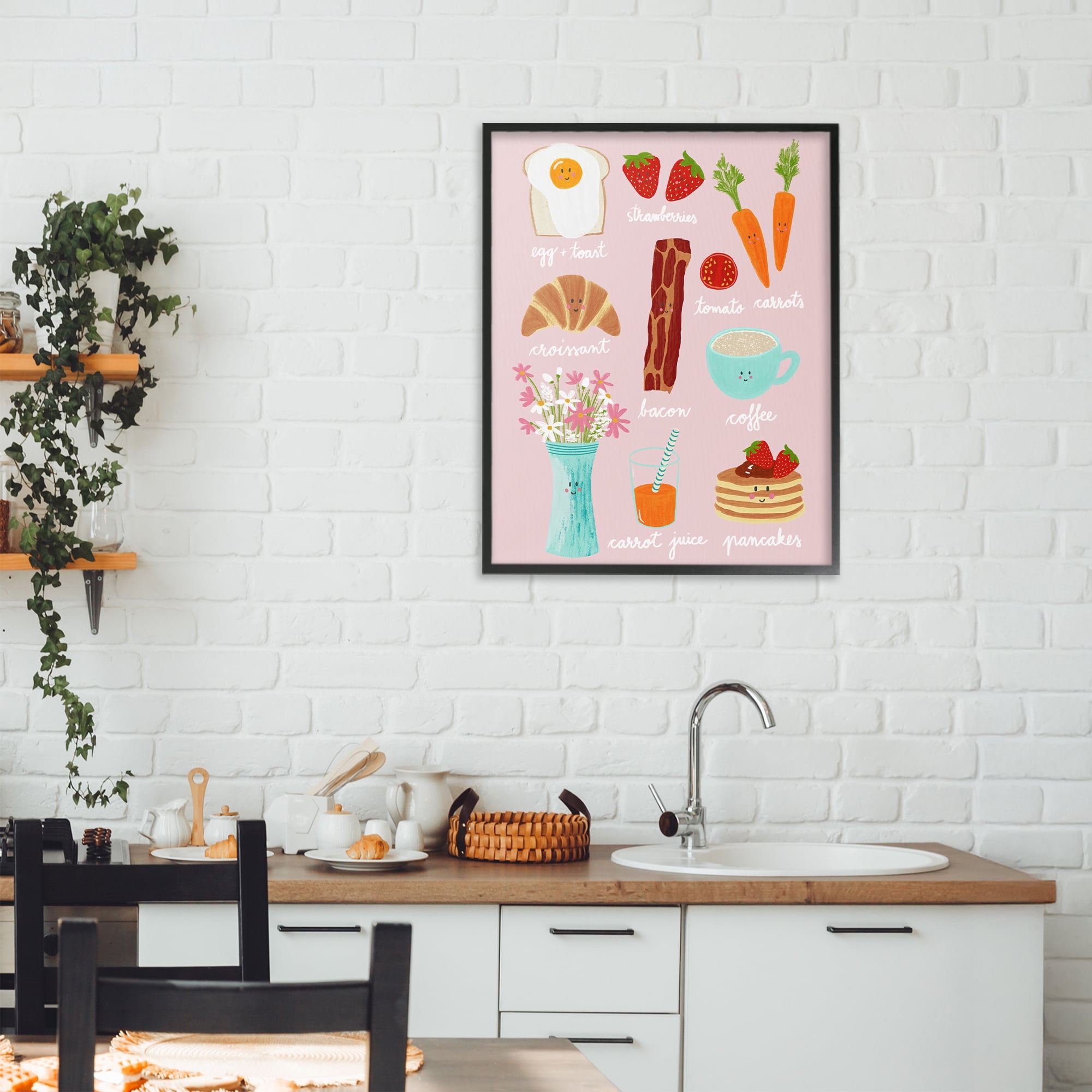 Stupell Industries Lush Summer Breakfast Black Framed Giclee Art, design by Metka Hiti