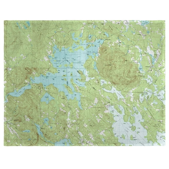 Betsy Drake PM969 14 x 18 in. Squam Lake, NH Nautical Map Place Mat - Set of 4