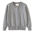 thumbnail image 5 of Dmsael Sweaters Girls Crewneck Sweaters Casual Long Sleeve Drop Shoulder Pullover Sweaters Fall Cable Knit Tops Grey,11-13 Years, 5 of 5