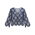 thumbnail image 7 of Aislor Women's Long Sleeve Sequin Bolero Shrug Evening Wedding Party Cardigan Tops Blue One Size, 7 of 7
