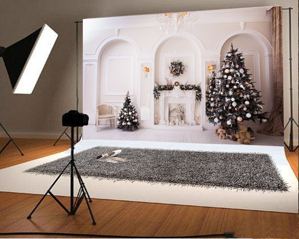 GreenDecor Polyester Christmas Backdrop 7x5ft Photography Backdrop Xmas