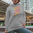 thumbnail image 2 of Love Like Jesus, Quote About Loving Unconditionally, Groovy Retro Wavy Text Merch Gift, Heather Grey Hooded Sweatshirt or Hoodie, Medium, 2 of 5