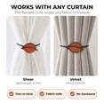 thumbnail image 4 of Evideco French Home Goods Curtain Holdbacks Two-Pack of Terracotta Magnetic Tiebacks - Elegant Leaf Pattern in Resin - Functional Accessories for Curtains and Drapes, 4 of 8