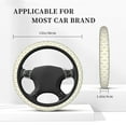 thumbnail image 5 of Fotbe White And Gold Geometry Steering Wheel Cover Universal 15 in Car Accessories for Men Women,Steering Wheel Protector Comfortable Protective Case for SUV Sedan Decor, 5 of 8
