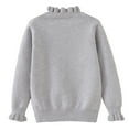 thumbnail image 5 of Mercatoo Toddler Girls Sweaters Baby Long Sleeve High Neck Pullover Solid Jumper Knit Sweater Sweatshirt Kids Fall Winter Clothes, 5 of 5
