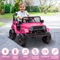 thumbnail image 5 of Zimtown 12V Kids Ride On Truck Car, Upgrade Edition, Electric Kids Toy with Remote Control, LED Lights and Realistic Horns, Hot Pink, 5 of 9