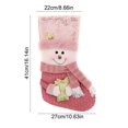 thumbnail image 3 of Home Christmas Decoration Sock Shaped Gift Bag Plaid Fabric Large Crafts Home Essentials, 3 of 6