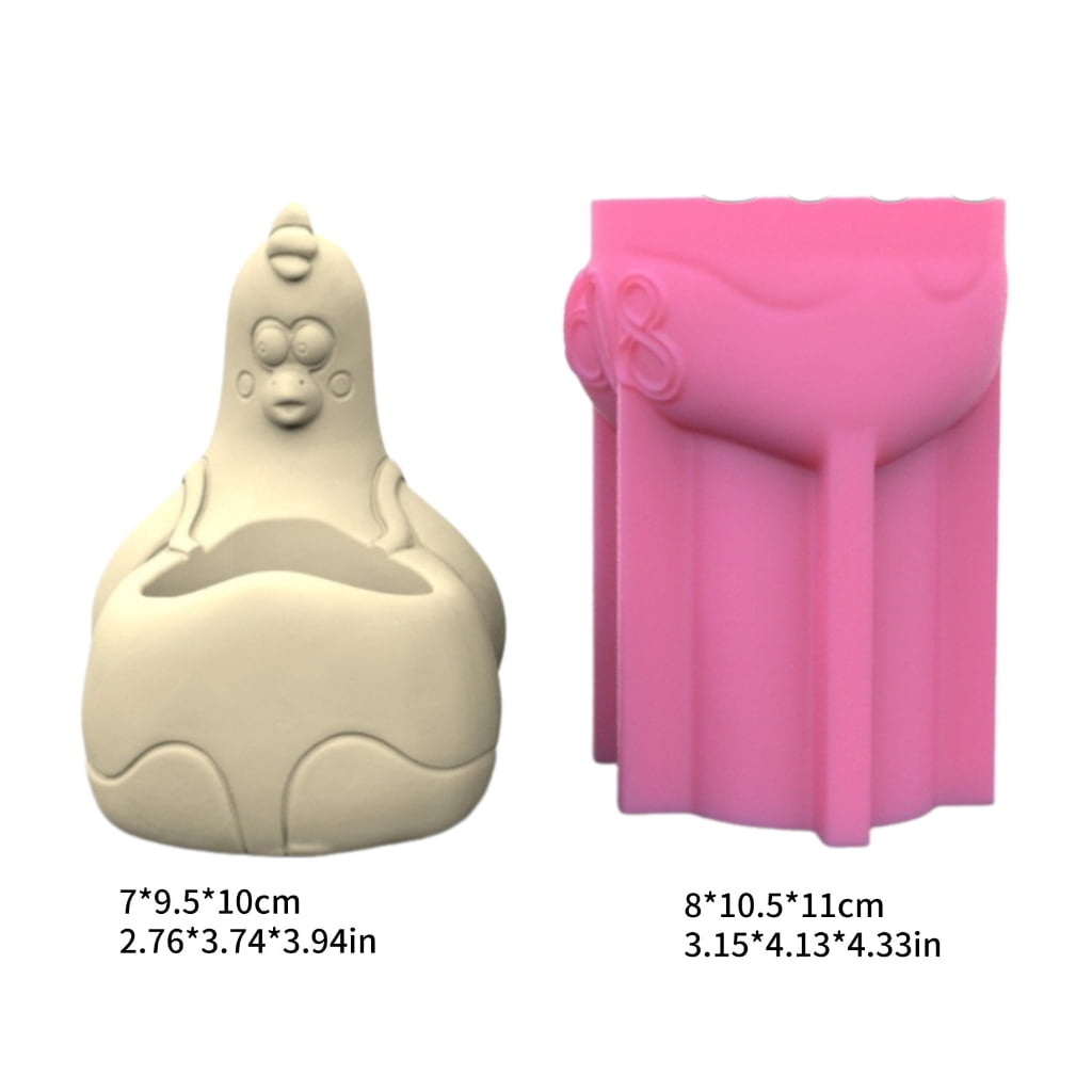 Planter Silicone Hen Flower Pots Epoxy Resin for Holder Pen Holder Vase Mold Home Decor