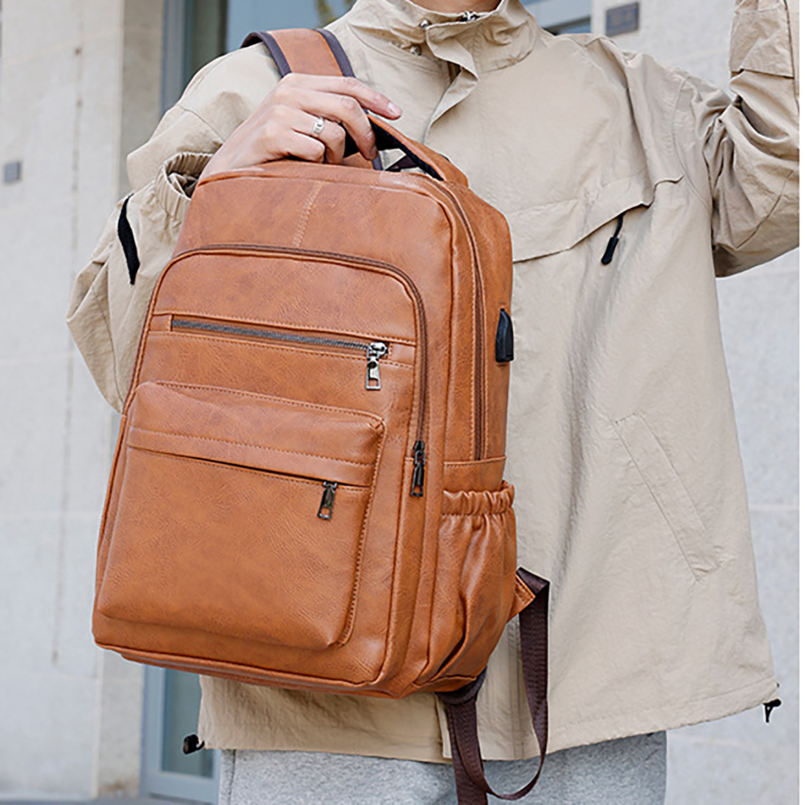 Design Travel Laptop Backpack for Men, Business Backpack with USB Charging Port for Fits 16 Inch Notebook