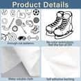 thumbnail image 3 of 2 Sheets Sports Athlete Water Soluble Embroidery Patterns Stabilizers Football Hand Sewing Stick and Stitch Transfers Fabric Wash Away Pre-Printed Self Adhesive for Bags Cloth Sewing Lovers Colorful, 3 of 6