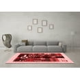 thumbnail image 3 of Ahgly Company Indoor Round Abstract Red Contemporary Area Rugs, 5' Round, 3 of 4