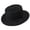 Black, variant on Women’s Basic Black Satin Small Bow Daily Flat Crown Sun Straw Hat with Versatile Loose Frame for Daily Commutes Black