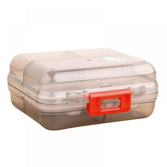 Luxsea Portable Seven Squares A Week Carry On Packing Pill Box Small Item Storage Box Gray Home Garden Organization