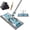 Blue, variant on 2025 New Queensfinders Mop, Queensfinders Wet Mop, Upgraded Thickened Steel Clip, with Six Towel Replacement Cloths and a Hair Scraper, Suitable for All Kinds of Floors (Blue)
