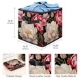 thumbnail image 3 of Peony Large Capacity Foldable Toy Box Storage Bin Storage Baskets with Handle 10.8"x10.5"x10.6, 3 of 6