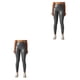 thumbnail image 4 of Leggings de cuero para mujer Minnieouse Gris 4XL 2piezas, 4 of 6