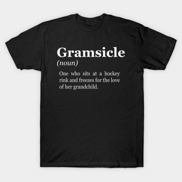 Gramsicle Hockey Grandma Sicle Funny Sports Foodie Summer Art Unisex T-Shirt, up to size 3XL.