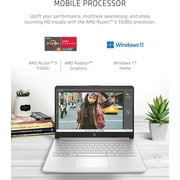 HP 14 FHD Laptop (AMD Ryzen 5 5500U, 8GB RAM, 256GB SSD, Windows 11) - 14-fq1025nr