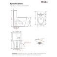 thumbnail image 5 of WinZo WZ5040B Elongated One Piece Toilet with Comfortable Seat Height Soft Closing Seat Modern Bathroom Matte Black, 5 of 7