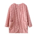 thumbnail image 4 of Puliio Women's Robe Long Sleeve Open Front Kimono Cardigan Shawl Wrap Coat Home Loungewear,Size L, 4 of 9