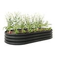 thumbnail image 6 of BARONAGE 70.86 x 35.43 x 11.42 Inches Rised Garden Bed Outdoor, Oval Large Metal Raised Planter Bed, Black, 6 of 11
