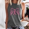 thumbnail image 3 of Camiseta Sin Mangas Para Mujer Moda Casual Sin Mangas Impreso Señoras Cuello Redondo Blusas Tops Camiseta Odeerbi ODB152748, 3 of 5