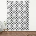 thumbnail image 3 of Ambesonne Fleur De Lis Fabric by the Yard Upholstery, Western Baroque, 3 Yards, Black White, 3 of 4